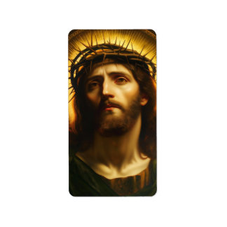Ecce Homo | Jesus Kristus med törnekrona Adressetikett