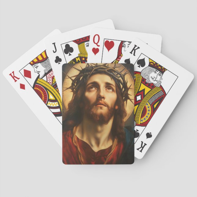 Ecce Homo | Jesus Kristus med törnekrona Casinokort (Baksidan)