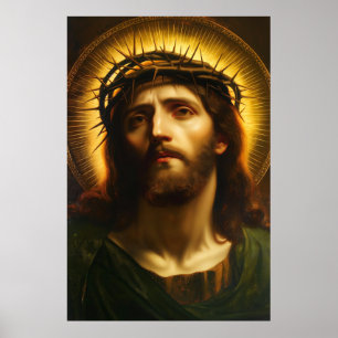 Ecce Homo Jesus Kristus med törnekrona Poster