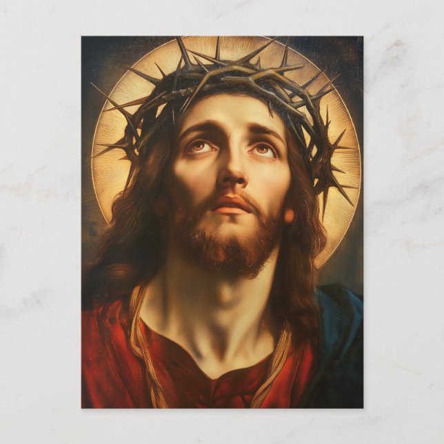 Ecce Homo | Jesus Kristus med törnekrona Vykort (Framsida)