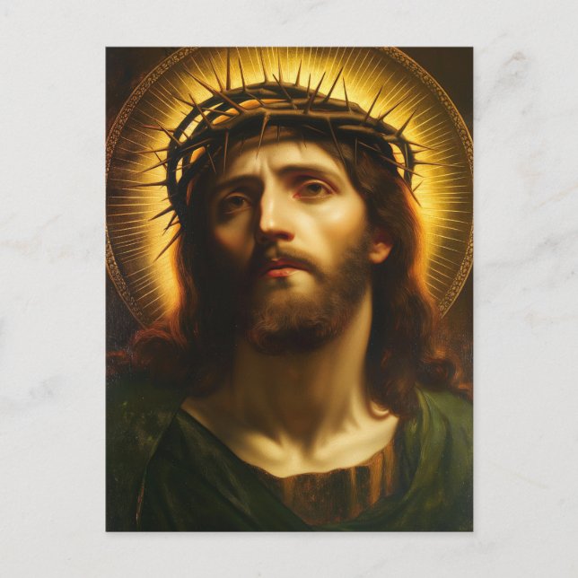 Ecce Homo | Jesus Kristus med törnekrona Vykort (Framsida)