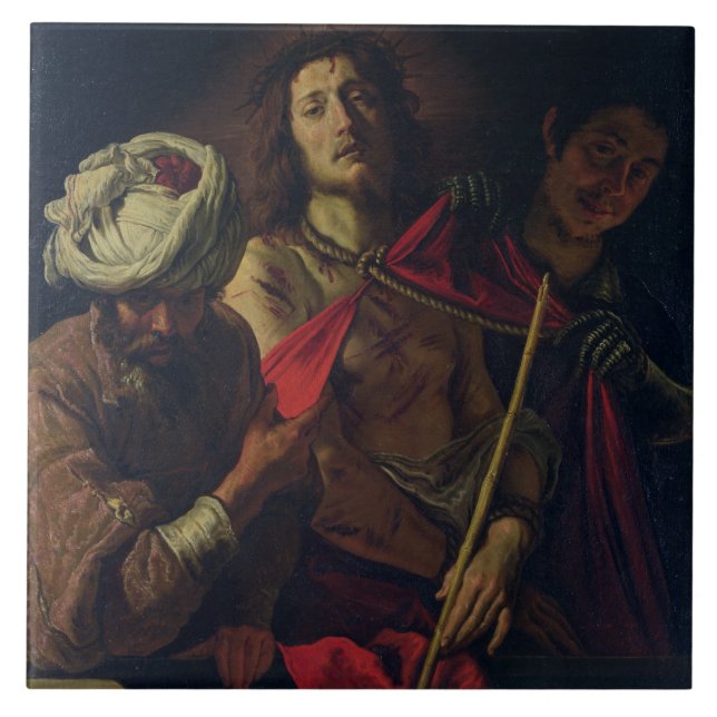 Ecce Homo (olja på kanfas) Kakelplatta (Framsidan)