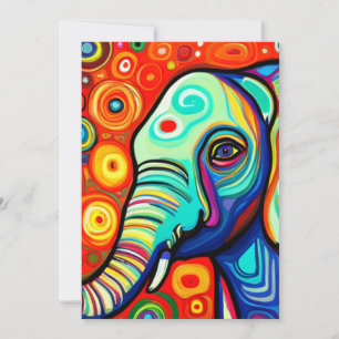 Eccentric Elephant Julkort