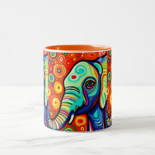 Eccentric Elephant Två-Tonad Mugg