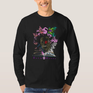 Eccentric Kooky Bong Bones Script Illustration T Shirt