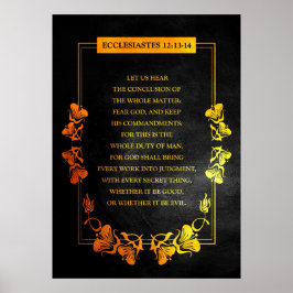 Ecclesiastes 12:13-14 Bible Verse Poster