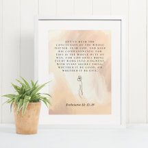 Ecclesiastes 12:13-14 KJV Poster - Anpassade