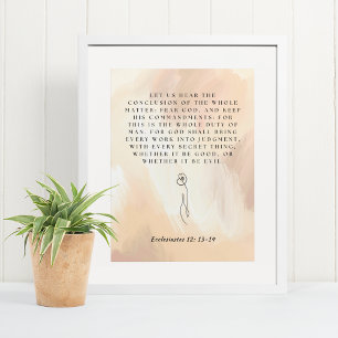 Ecclesiastes 12:13-14 KJV Poster - Anpassade