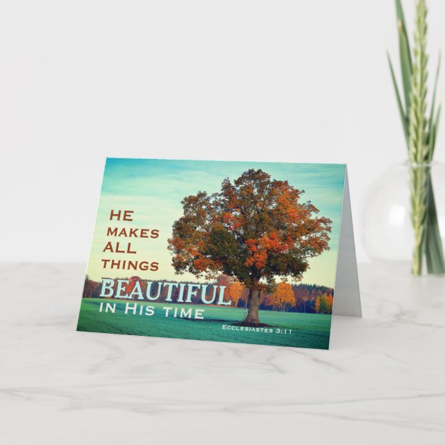 Ecclesiastes 3:11 All Sak vacker på sin tid Kort (Framsida)