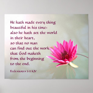 Ecclesiastes 3:11 allt som är härligt i hans tid poster
