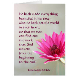 Ecclesiastes 3:11 Allt vackert på sin tid OBS Kort