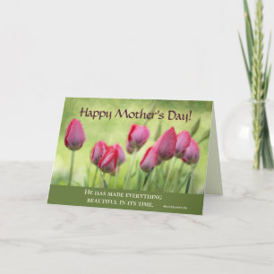 Ecclesiastes 3:11, Bible Verse Mors dag Tulips Kort