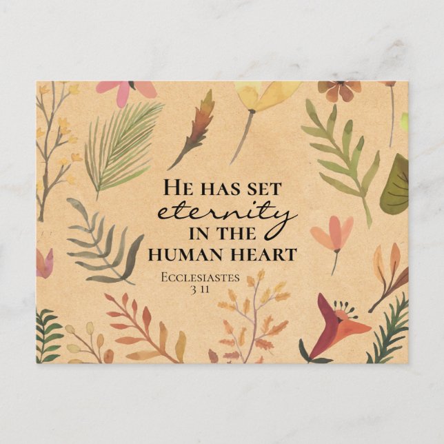 Ecclesiastes 3:11 Han har satt evighet i hjärtat Vykort (Framsida)