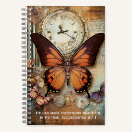 Ecclesiastes 3:11 Journal Butterfly Clock Notebook