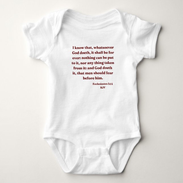 Ecclesiastes 3:14 KJV Bible Verse T Shirt (Framsida)