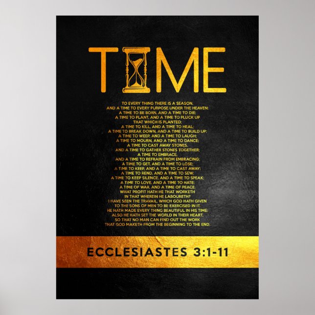 Ecclesiastes 3:1-11 Bible Verse Poster (Framsidan)