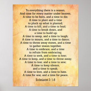 Ecclesiastes 3 1-8 poster