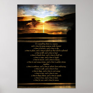 Ecclesiastes 3, 1-8 - solupplyst inspirerande post poster