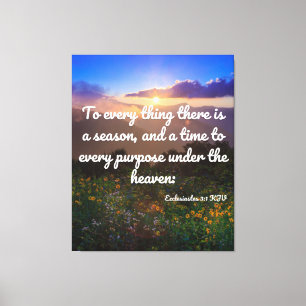 Ecclesiastes 3:1 Bible Verse KJV Pic Wall Art Canvastryck
