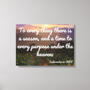 Ecclesiastes 3:1 Bible Verse KJV Pic Wall Art Canvastryck