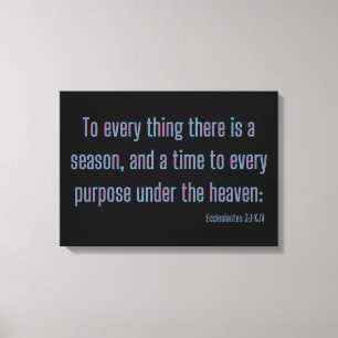 Ecclesiastes 3:1 Bible Verse KJV Wall Art Canvastryck