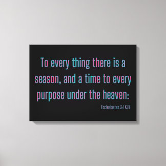 Ecclesiastes 3:1 Bible Verse KJV Wall Art Canvastryck