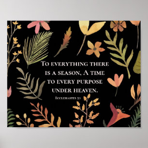 Ecclesiastes 3:1 På allt där det finns en säsong. Poster