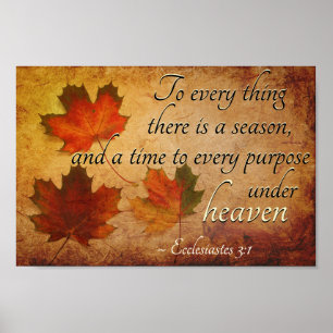 Ecclesiastes 3:1 På allt där det finns en säsong. Poster