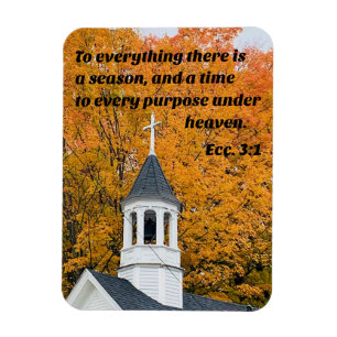 Ecclesiastes 3:1 På allt där finns en säsong Magnet