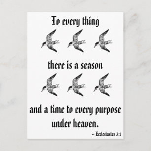 Ecclesiastes 3:1 vykort