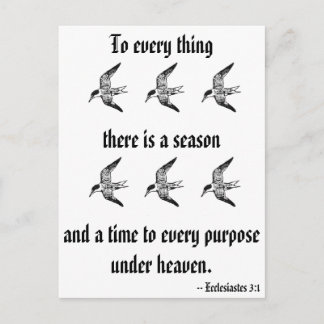 Ecclesiastes 3:1 vykort