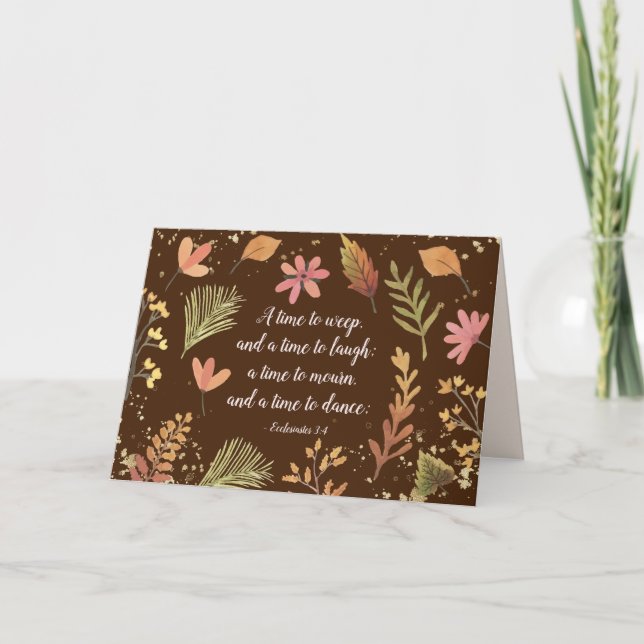 Ecclesiastes 3:4, en tid att gråta, en tid att skr kort (Framsida)