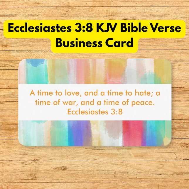 Ecclesiastes 3:8 KJV Bible Verse Rainbow Visitkort (Skapare uppladdad)