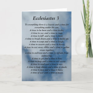 Ecclesiastes 3 vers på himmelbakgrund kort