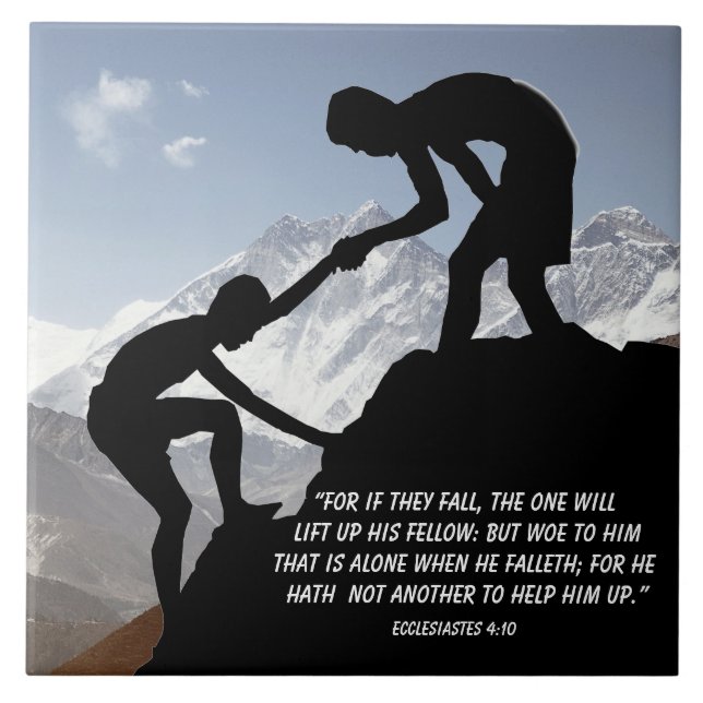 Ecclesiastes 4:10 kakelplatta (Framsidan)