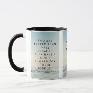 Ecclesiastes 4:9 KJV Bible Scripture Pic Two-Tone Mugg