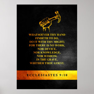 Ecclesiastes 9:10 Bible Verse Poster