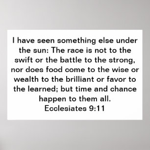 Ecclesiastes 9:11 poster