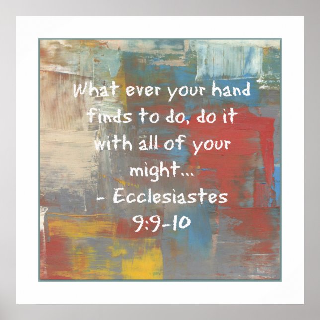 Ecclesiastes 9:9-10 Poster (Framsidan)