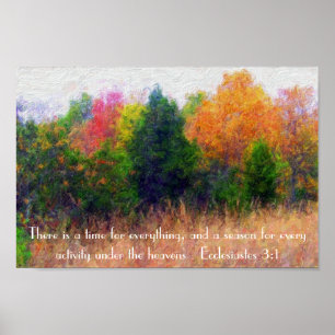 Ecclesiastes för höstsäsongbibelverse 3:1 poster