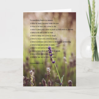 Ecclesiastes Verses Greeting Card Kort