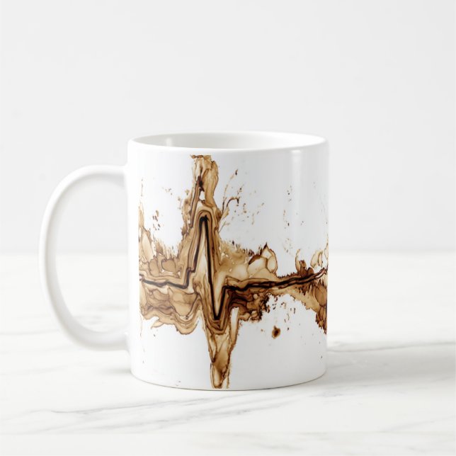 ECG Coffee Stain Art Nursing Kaffemugg (Vänster)
