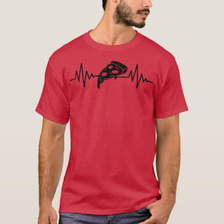 Ecg Heartslag Pizza Älskare Eating Italy Food Pizz T Shirt