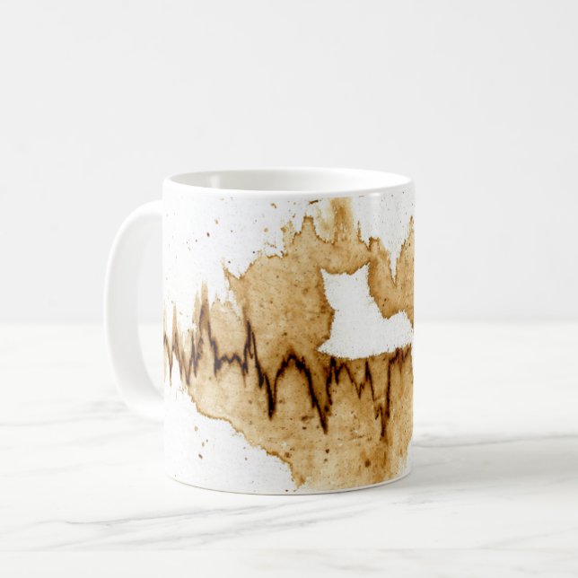 ECG Kaffe Stain Art Nursing Cat Kaffemugg (Framsida vänster)