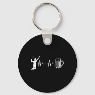 Ecg-pulsslag Badminton Player Shuttle Sports Smas Nyckelring