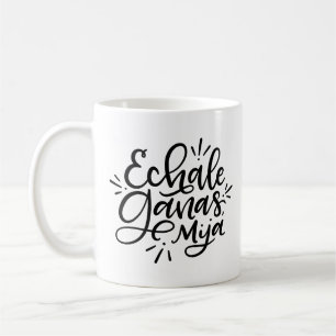 Echale Ganas Mija, spanskt Hand plockade-mönster Kaffemugg