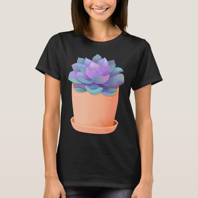 Echeveria Perle von Nurnberg Succulent Plan Women T Shirt (Framsida)