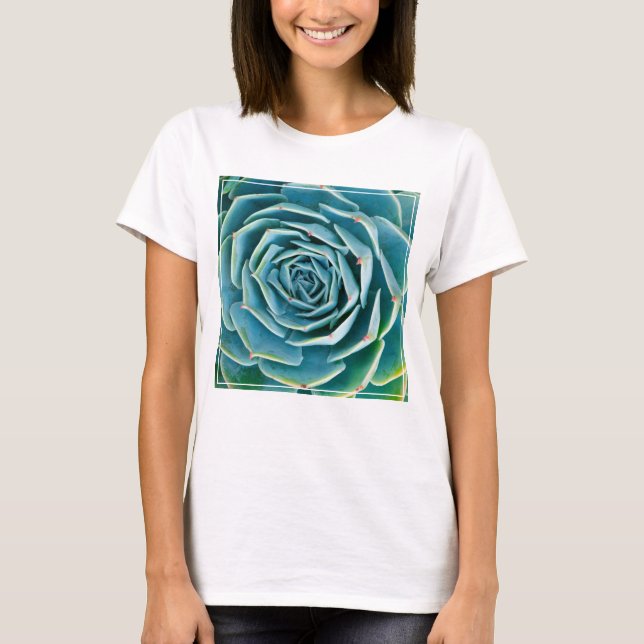 Echeveria Rosett, Secret Garden of Marrakech T Shirt (Framsida)