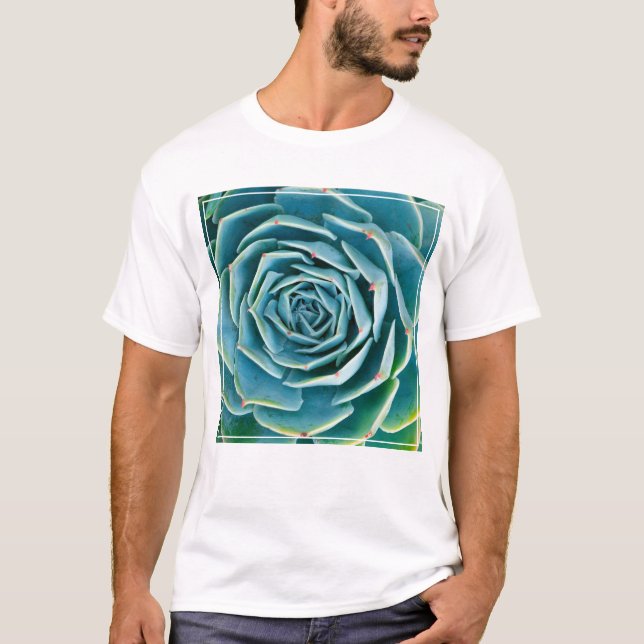 Echeveria Rosette, Secret Garden of Marrakech T Shirt (Framsida)