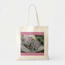 Echeveria Succulent Tote Bag Tygkasse